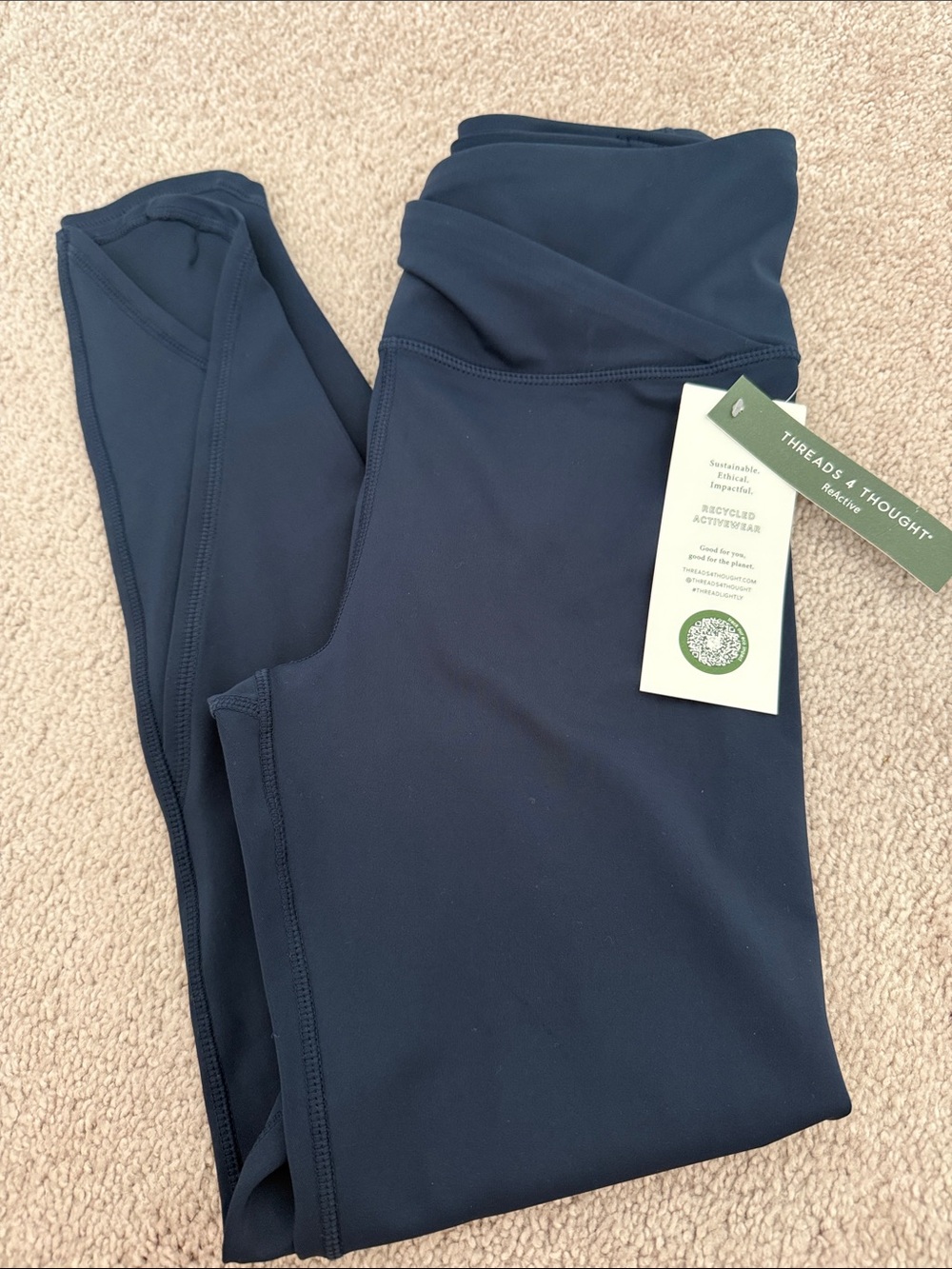 Threads 4 Thought Navy Athletic Leggings